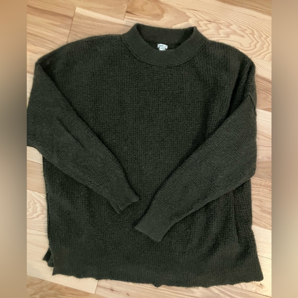 Aerie Cotton Blend Oversized Waffle Sweater